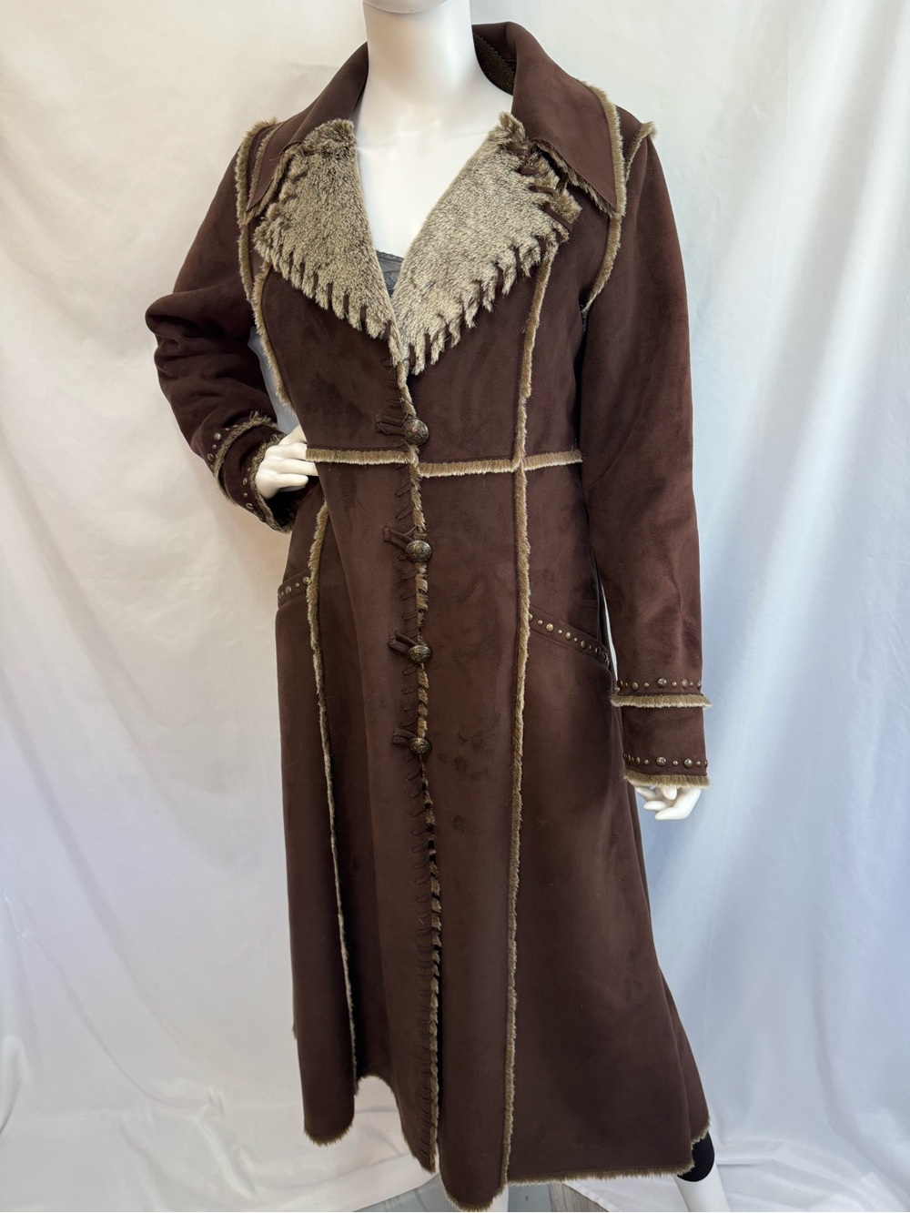Powder River Outfitters Panhandle Slim Vintage Afghan Penny Lane Coat Boho Chic